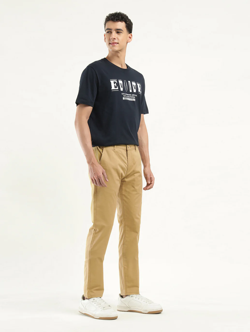Men's Khaki Slim Fit Chinos - Image 2