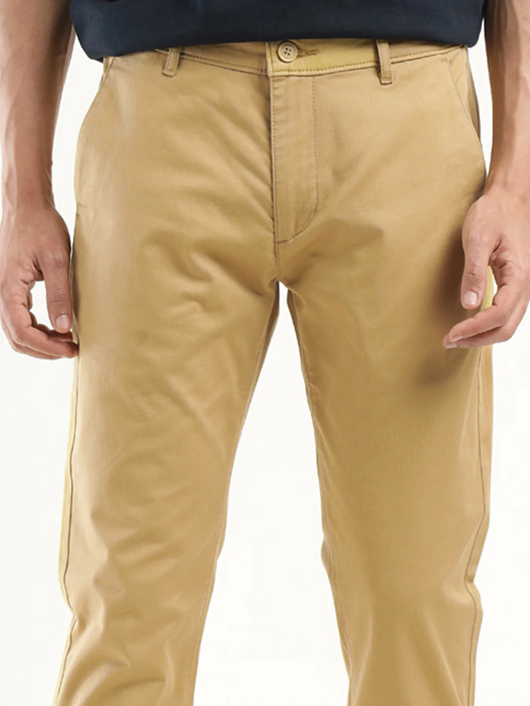 Men's Khaki Slim Fit Chinos - Image 4
