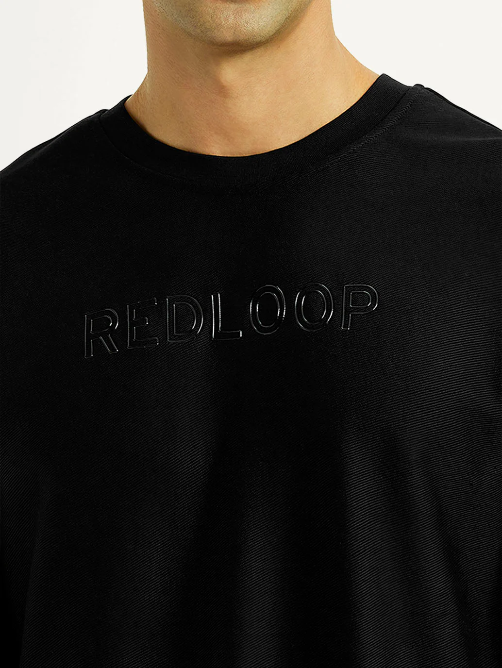 Men's Knitted Black Crew Neck Sweatshirt - Image 4