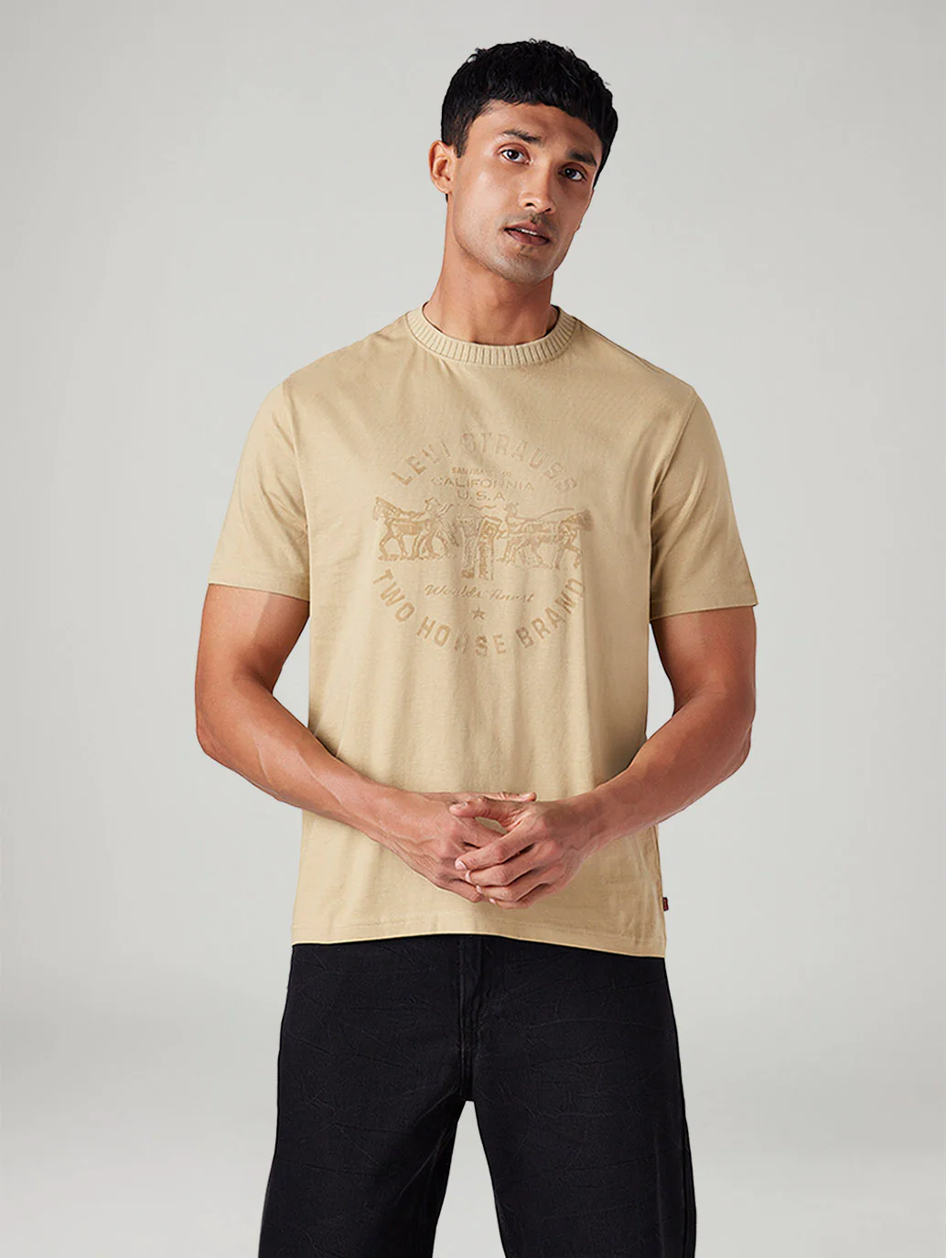 Men's Knitted Regular Fit T-Shirt - Image 2