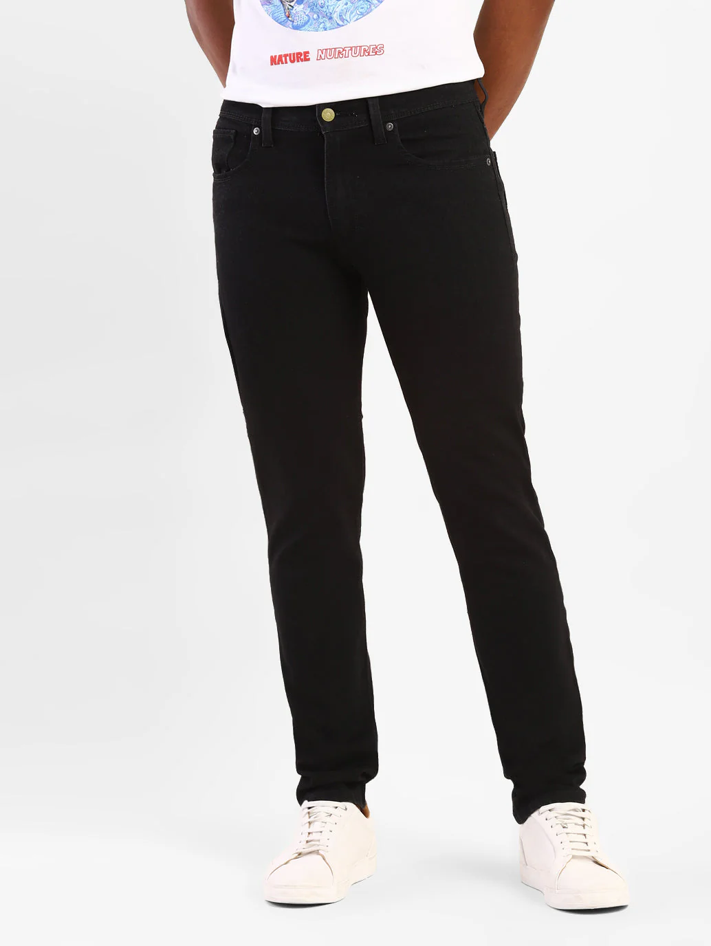 Men's 511 Black Slim Fit Mid Rise Jeans - Image 3