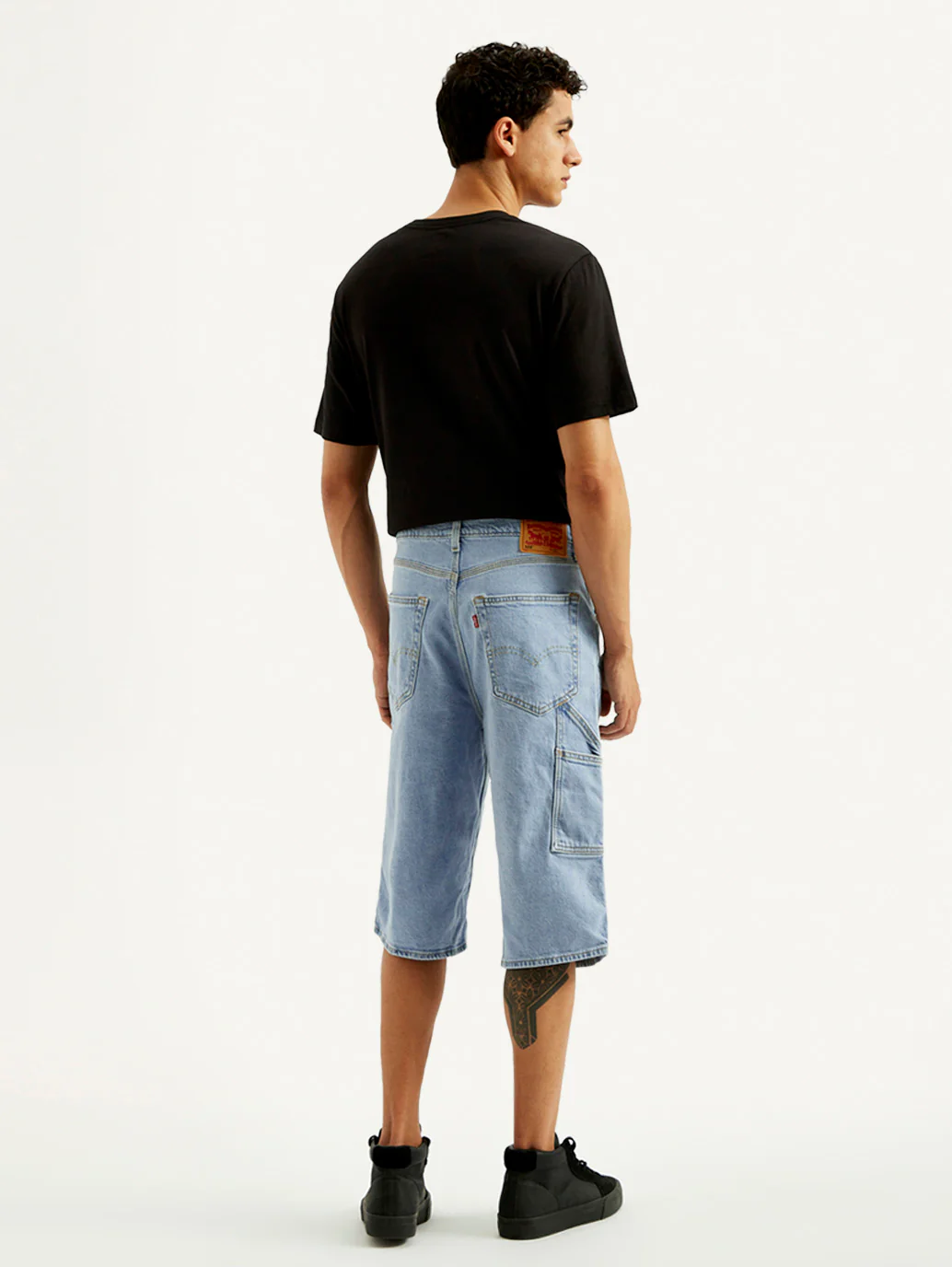 Men's Light-Blue Loose Fit Shorts - Image 2