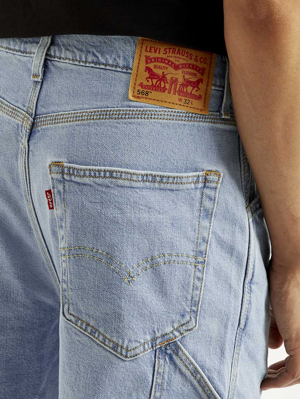 Men's Light-Blue Loose Fit Shorts - Image 3
