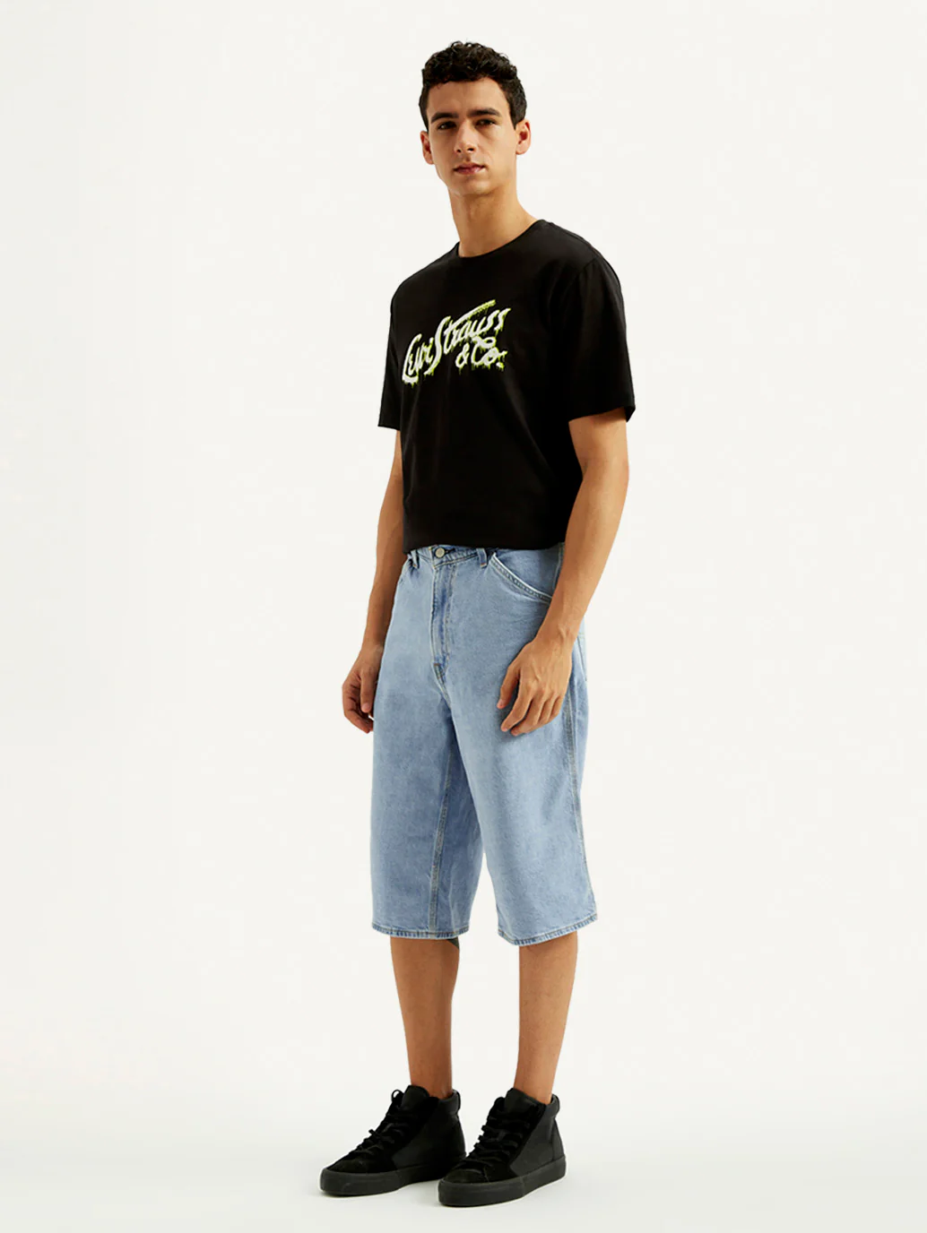 Men's Light-Blue Loose Fit Shorts - Image 5