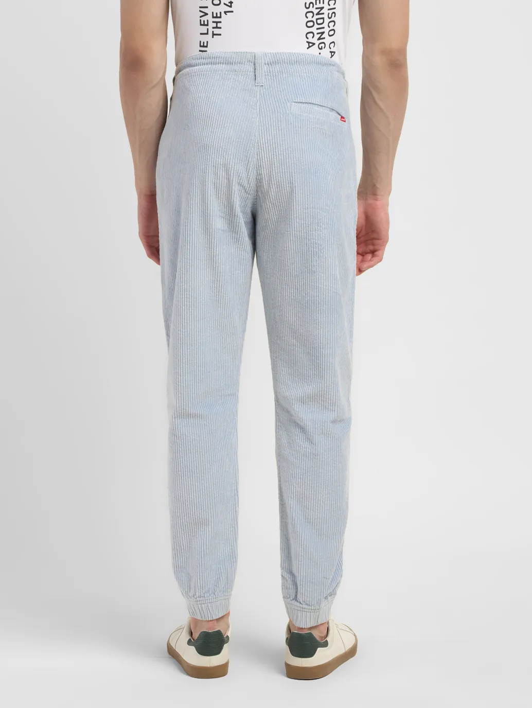 Men's Light Blue Regular Fit Joggers - Image 3