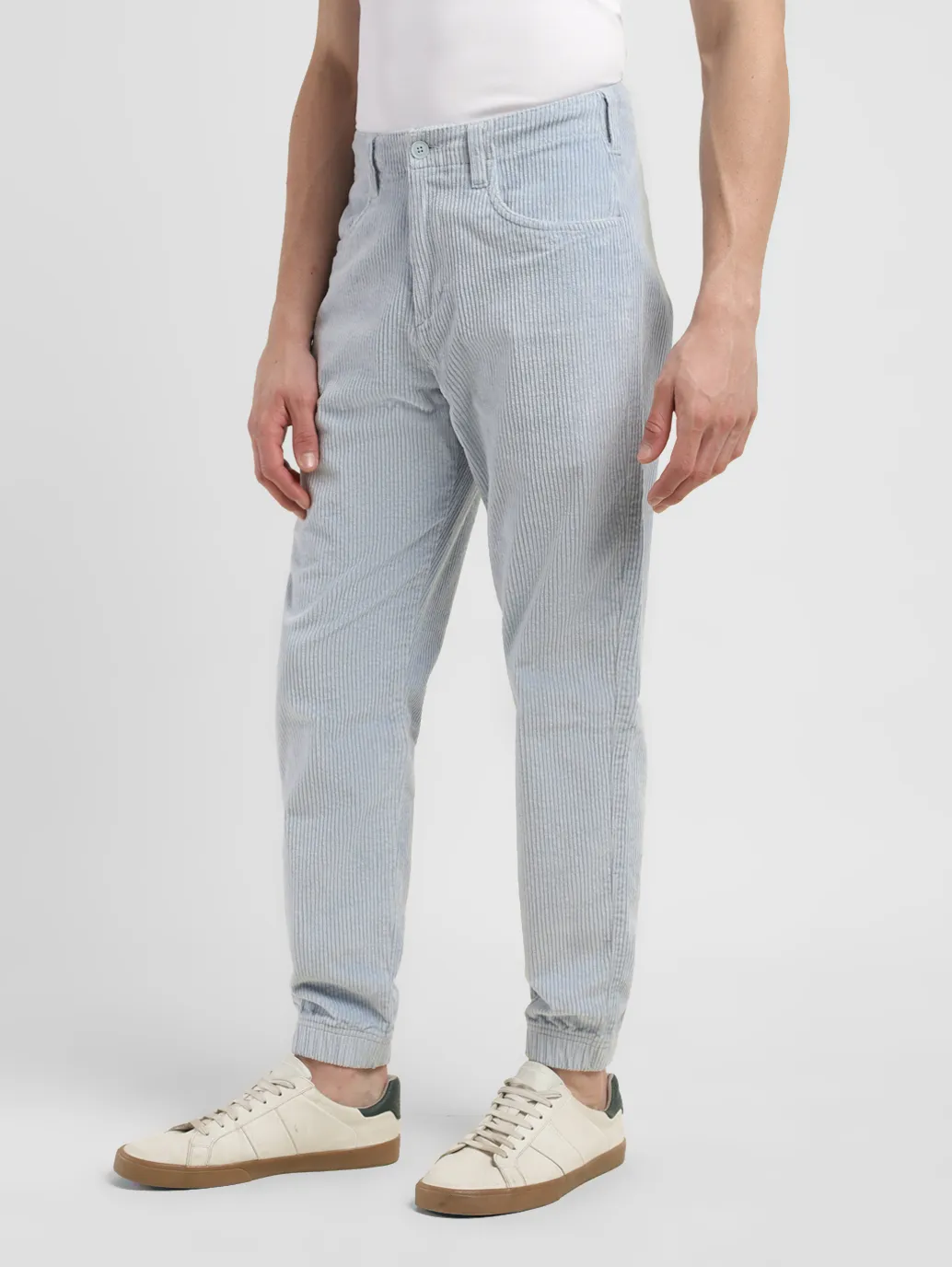 Men's Light Blue Regular Fit Joggers - Image 4