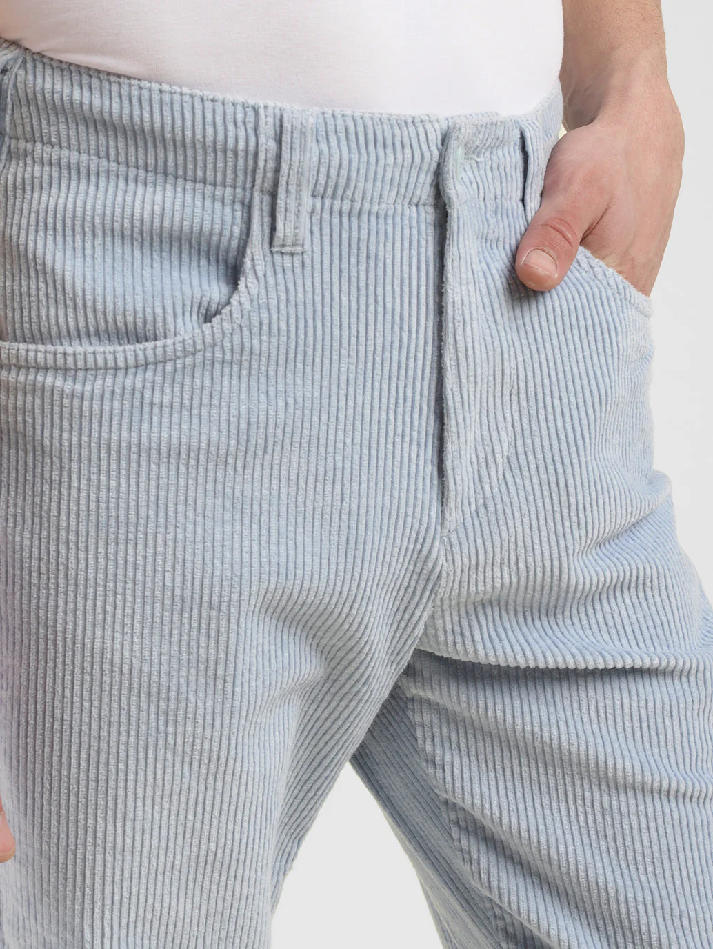 Men's Light Blue Regular Fit Joggers - Image 6