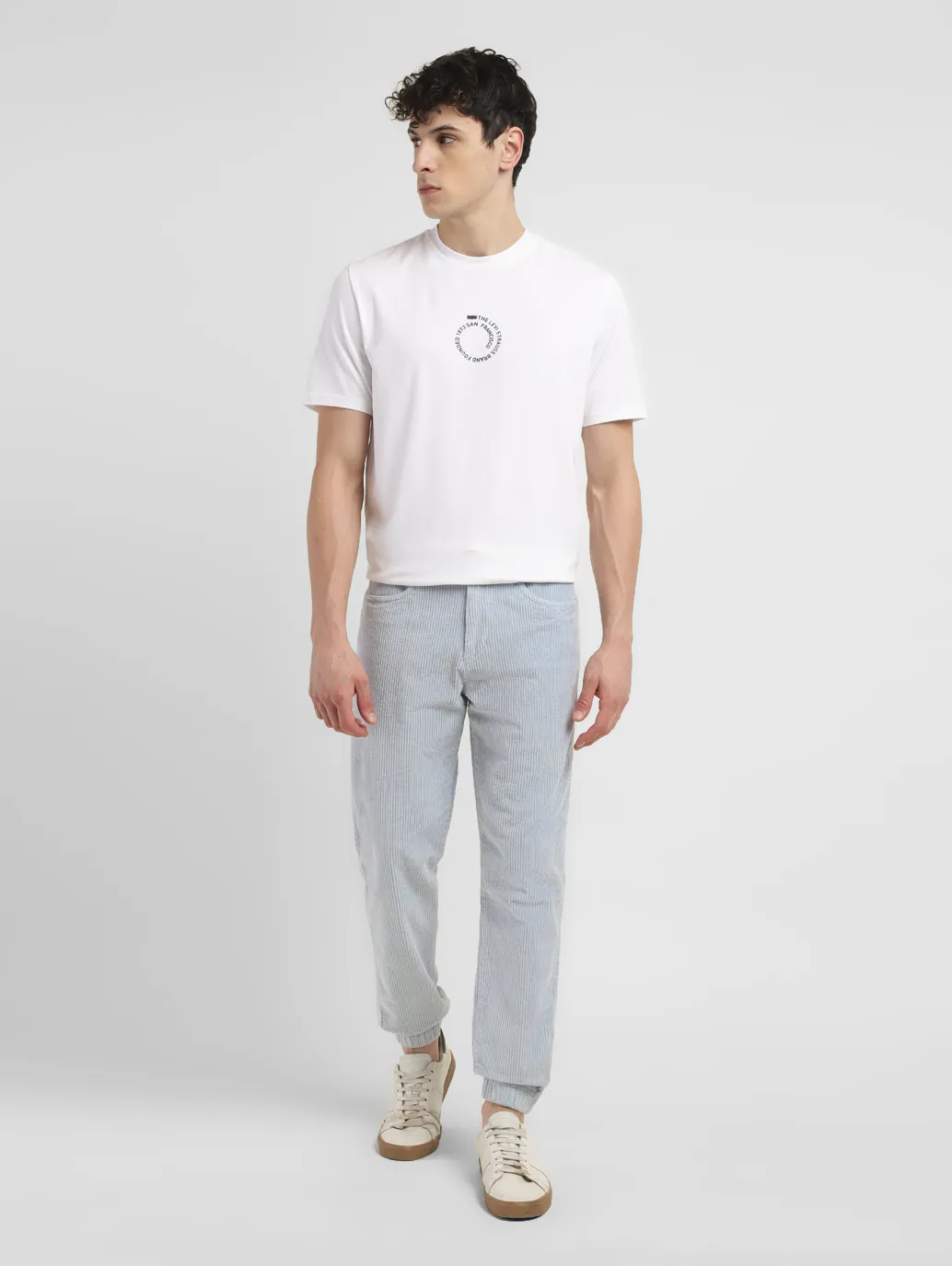 Men's Light Blue Regular Fit Joggers - Image 7