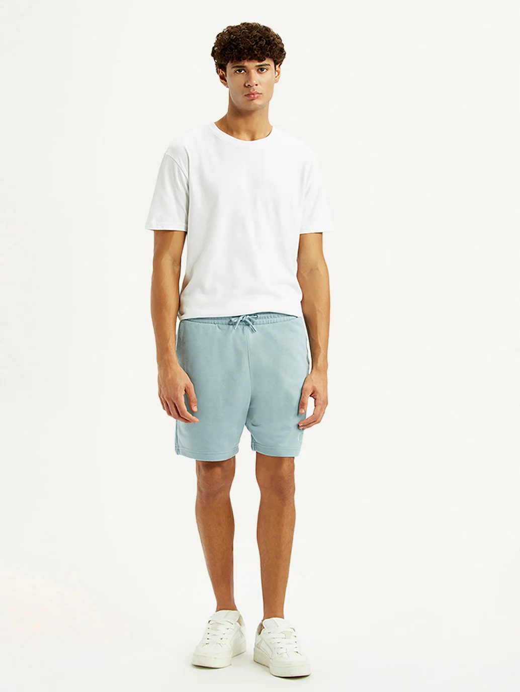 Men's Light Blue Regular Fit Shorts - Image 2