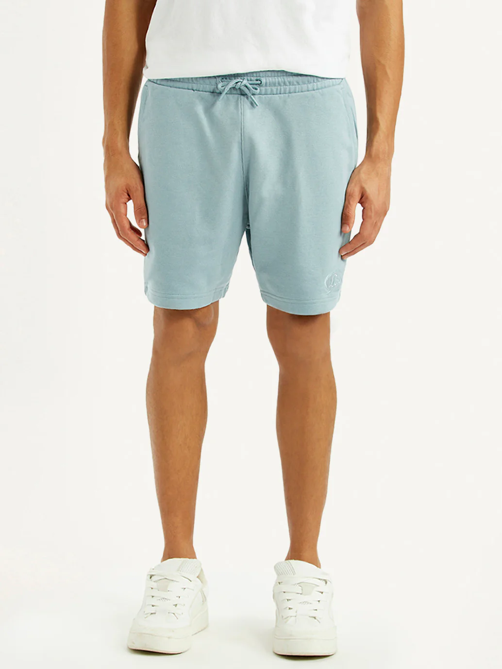 Men's Light Blue Regular Fit Shorts - Image 3