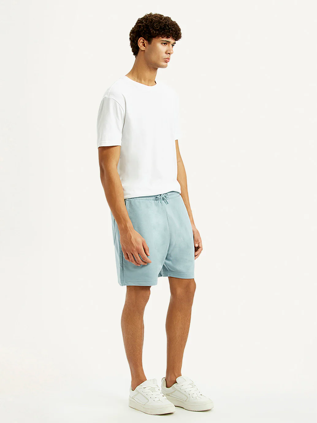 Men's Light Blue Regular Fit Shorts - Image 6