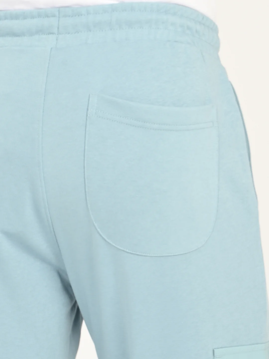 Men's Light Blue Solid Joggers - Image 2