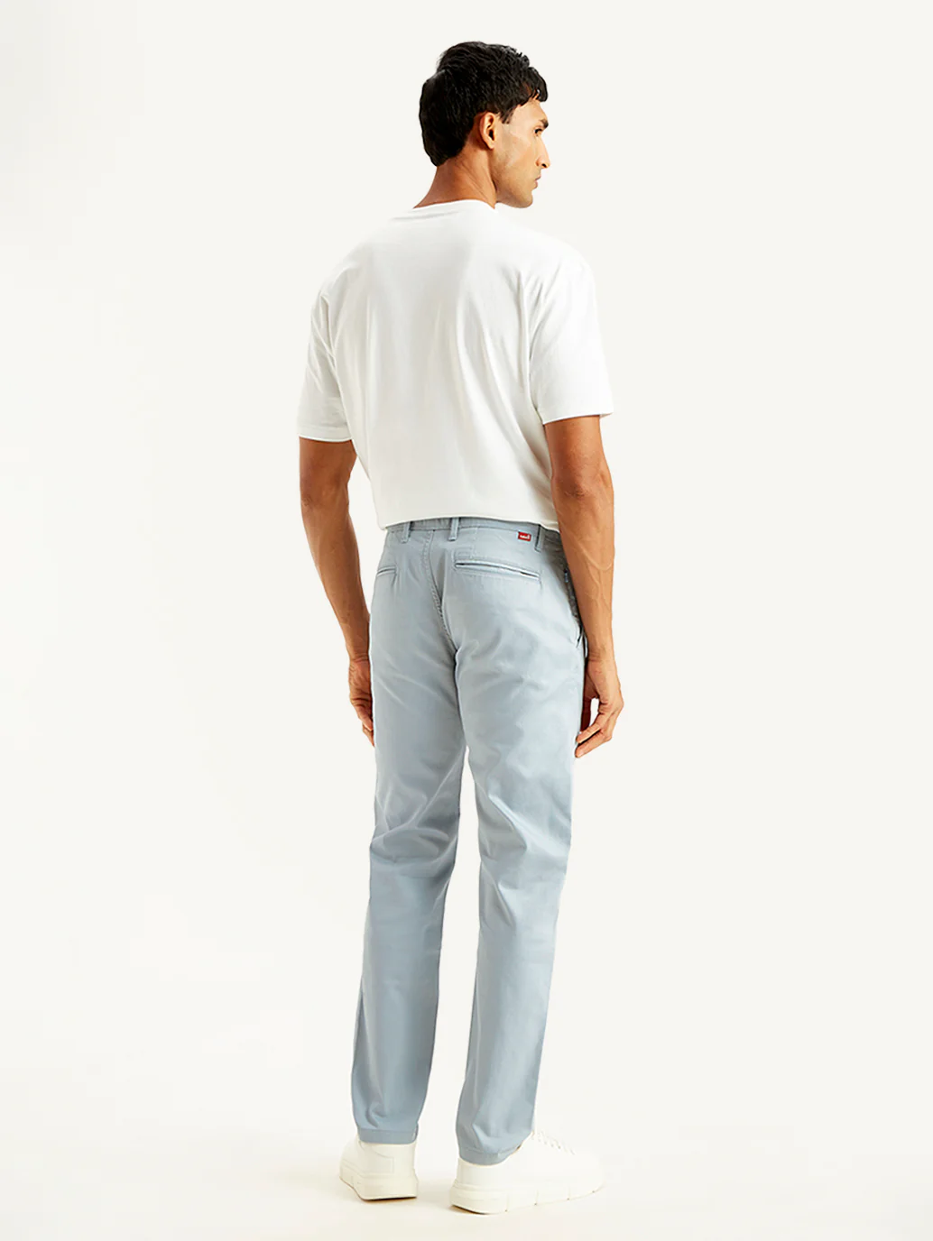 Men's Light Blue Tapered Chinos - Image 3