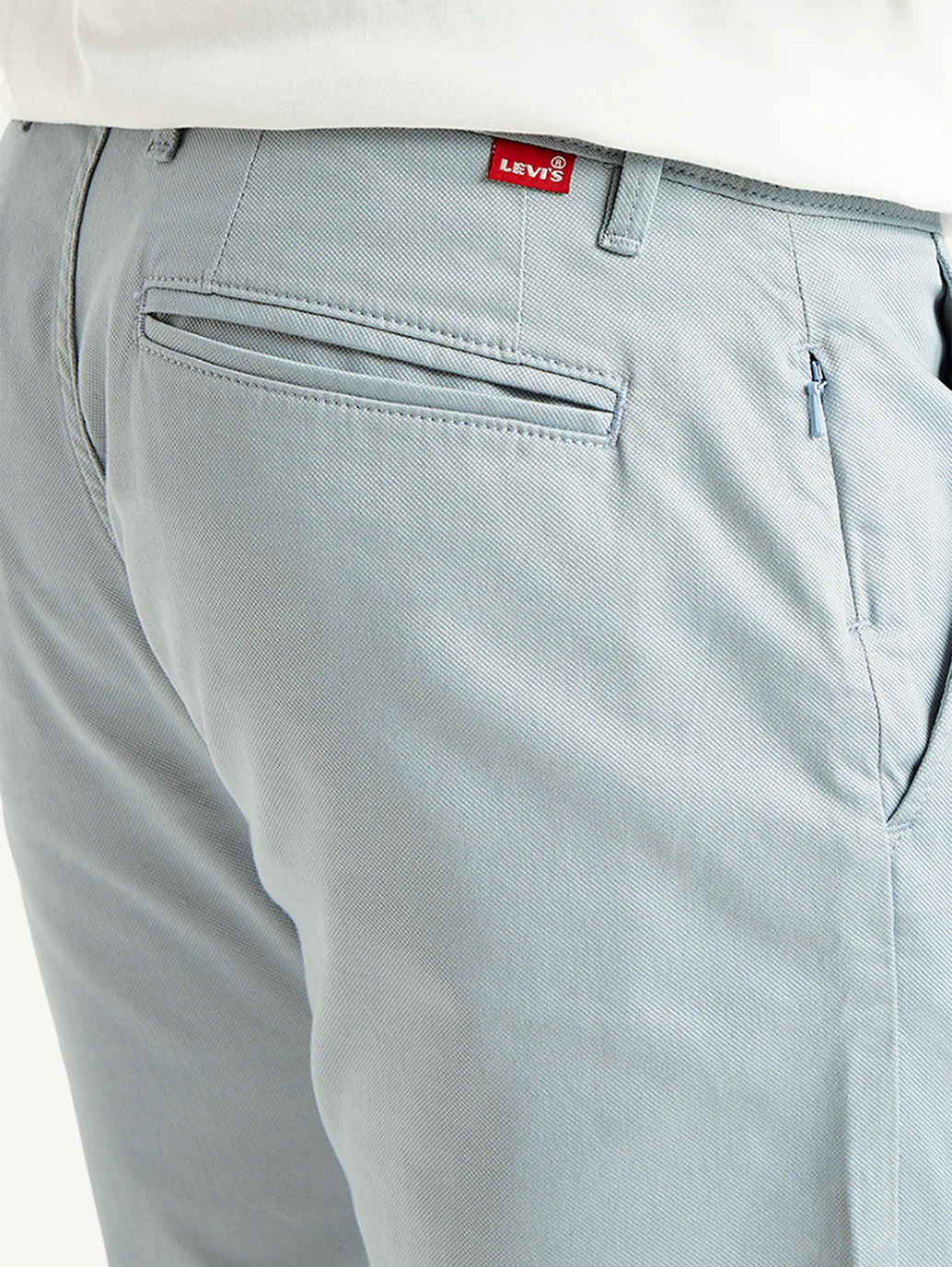 Men's Light Blue Tapered Chinos - Image 4