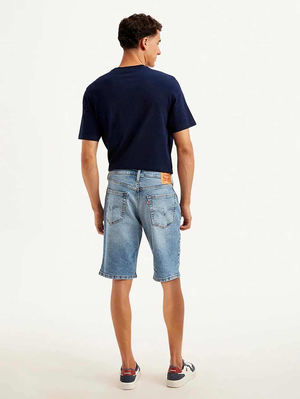 Men's Light Blue Tapered Shorts - Image 3