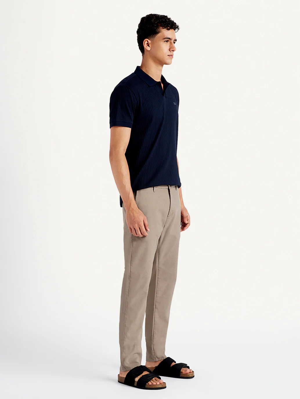 Men's Light Brown Tapered Trousers - Image 3
