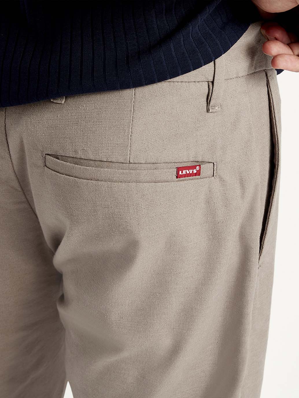 Men's Light Brown Tapered Trousers - Image 5