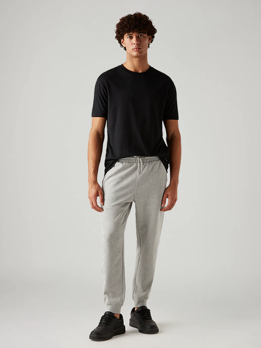 Men's Light Grey Mid Rise Joggers - Image 6