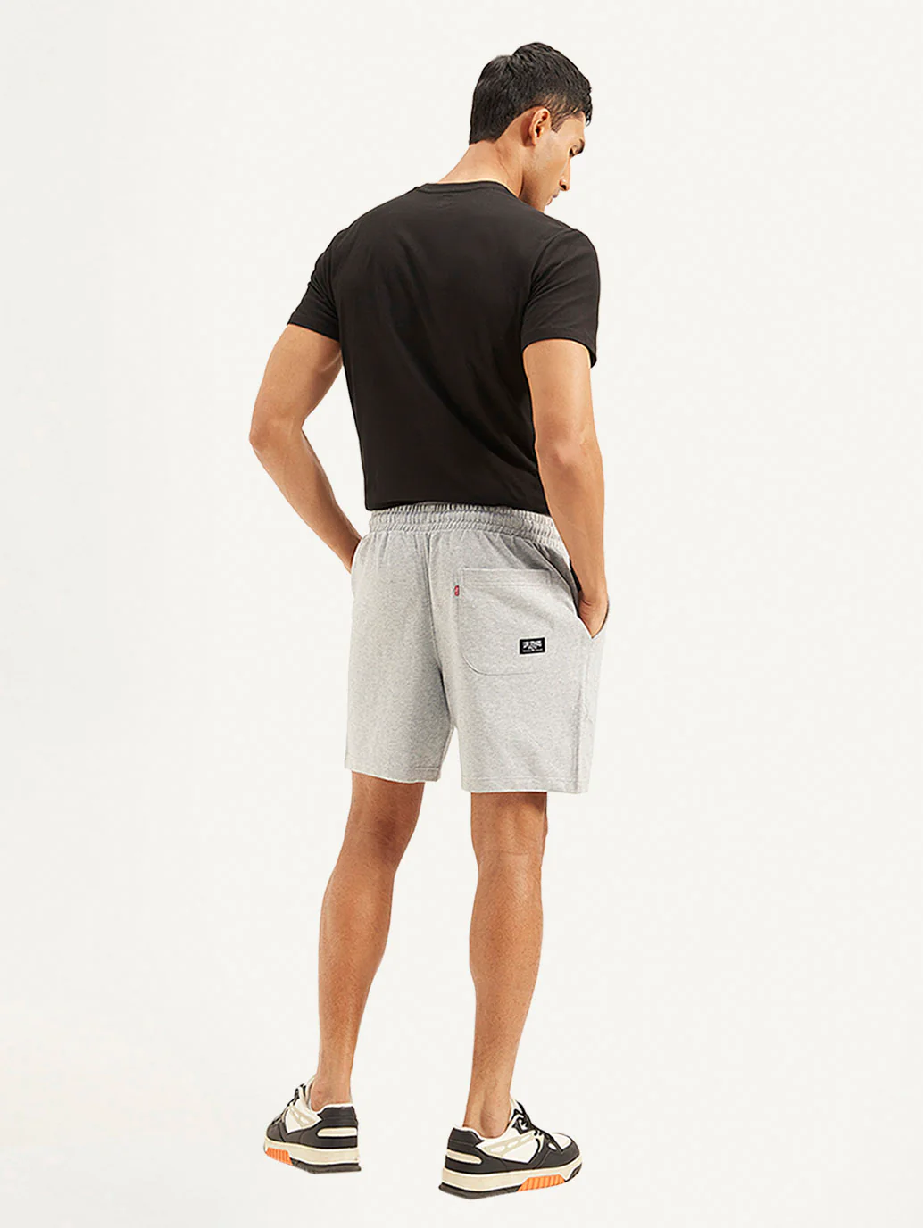 Men's Light Grey Regular Fit Shorts - Image 3
