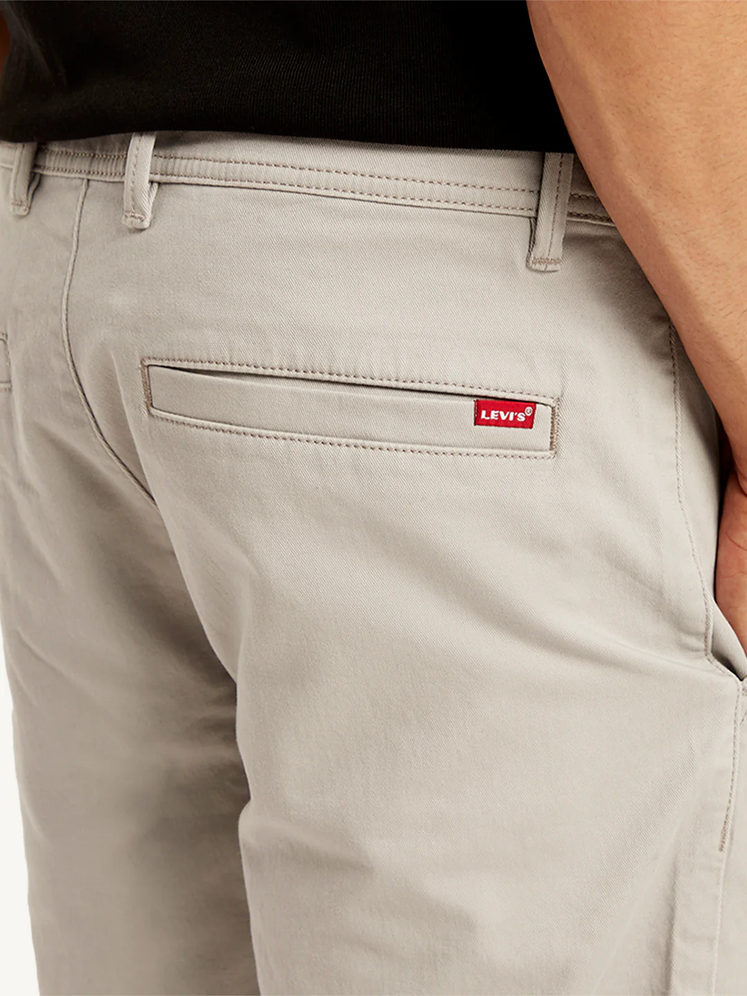 Men's Light Grey Regular Fit Shorts - Image 5