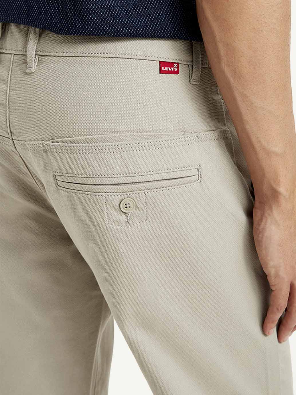 Men's Light Grey Slim Fit Chinos - Image 4