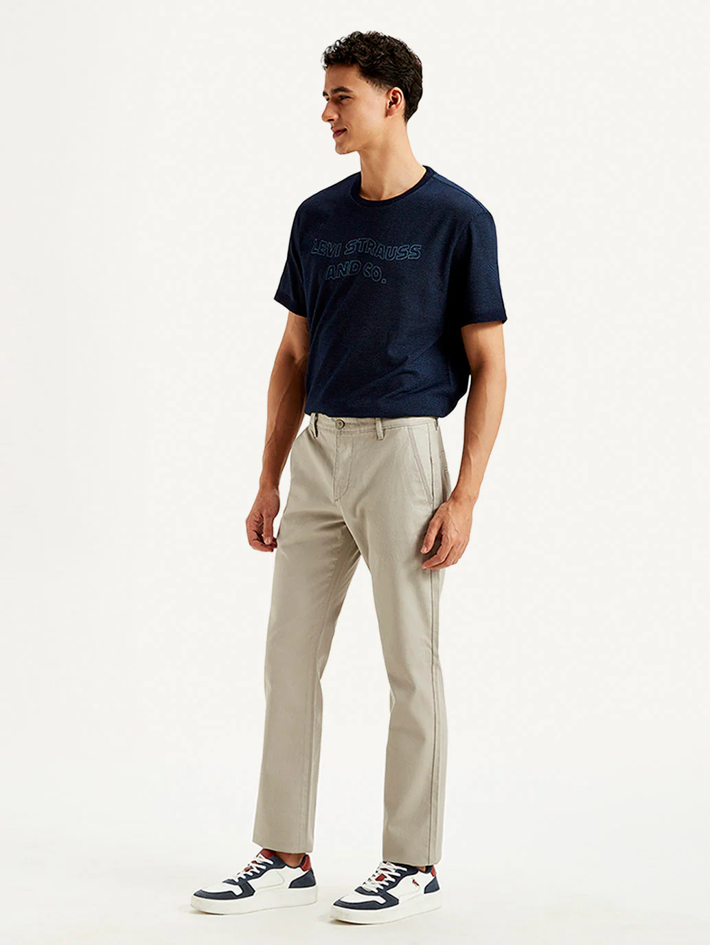 Men's Light Grey Slim Fit Chinos - Image 5