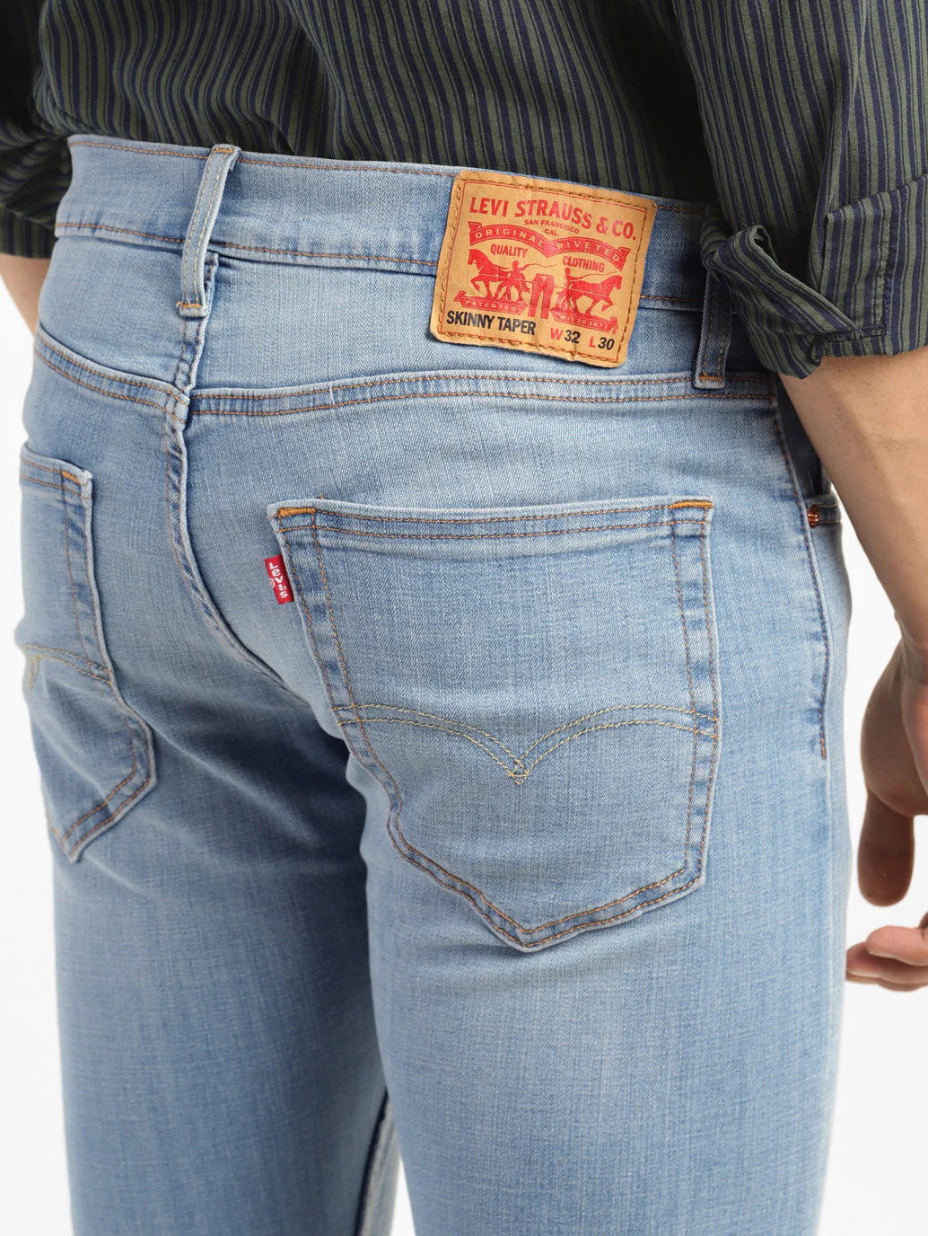 Men's Blue Skinny Fit Mid Rise Jeans - Image 6