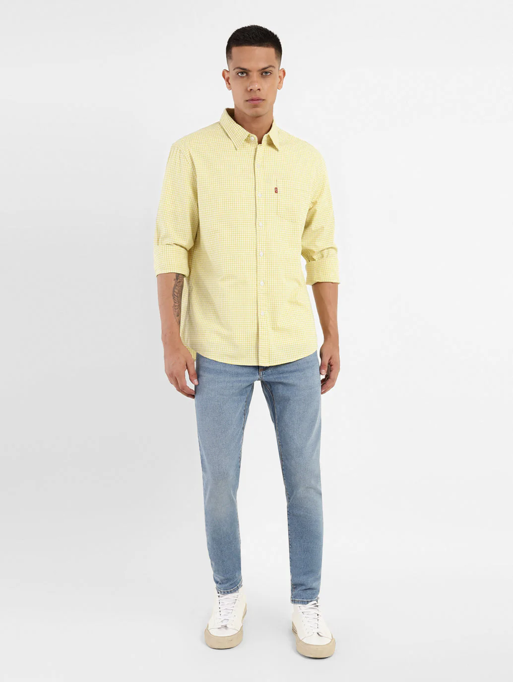Men's Blue Skinny Fit Mid Rise Jeans - Image 7