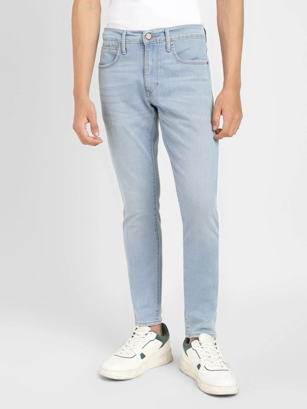 Men's Redloop Blue Skinny Fit Mid Rise Jeans