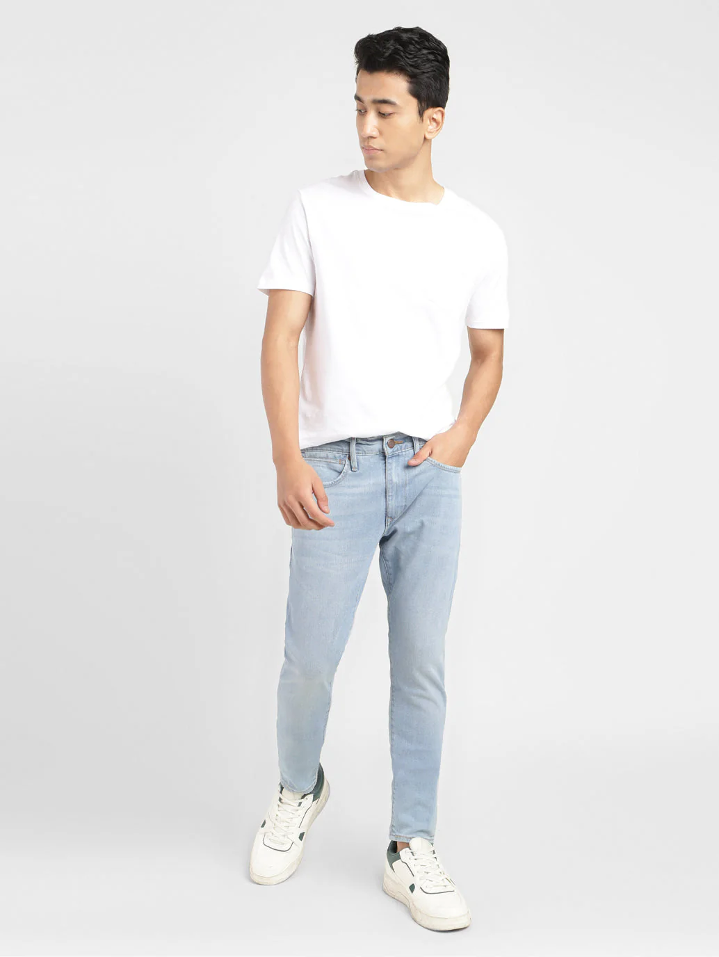 Men's Redloop Blue Skinny Fit Mid Rise Jeans - Image 2