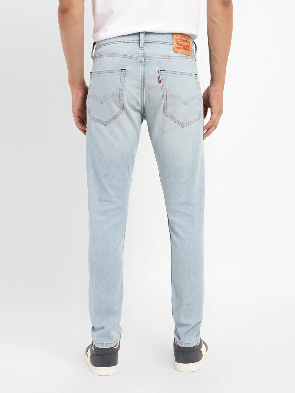 Men's Blue Skinny Fit Mid Rise Jeans - Image 3