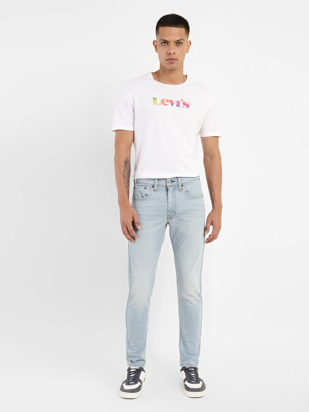 Men's Blue Skinny Fit Mid Rise Jeans - Image 7