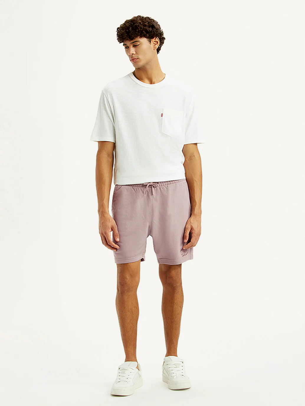 Men's Light Pink Regular Fit Shorts - Image 2