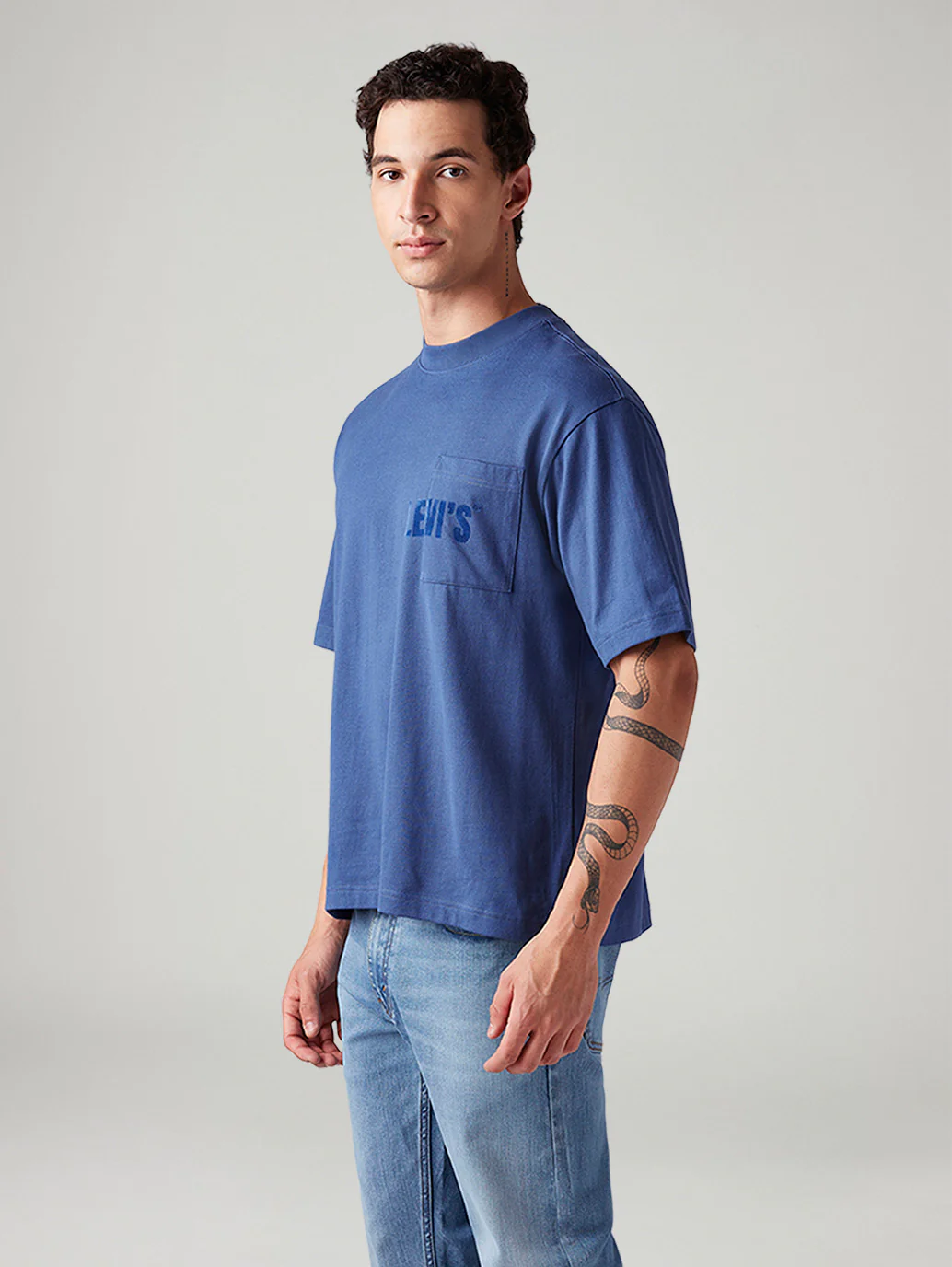 Men's Logo Printed Loose Fit T-Shirt - Image 5