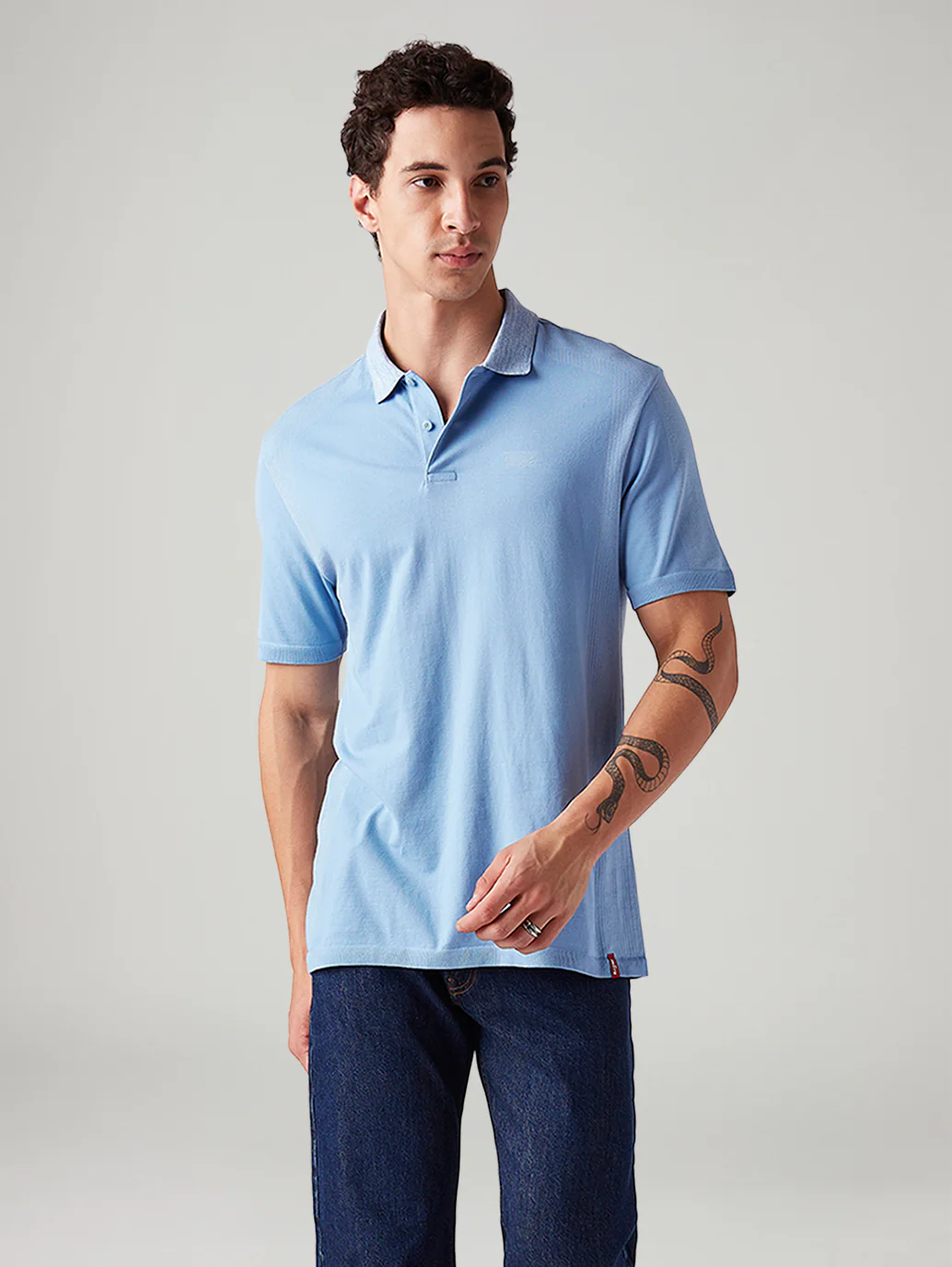 Men's Logo Printed Slim Fit Polo T-Shirt - Image 5