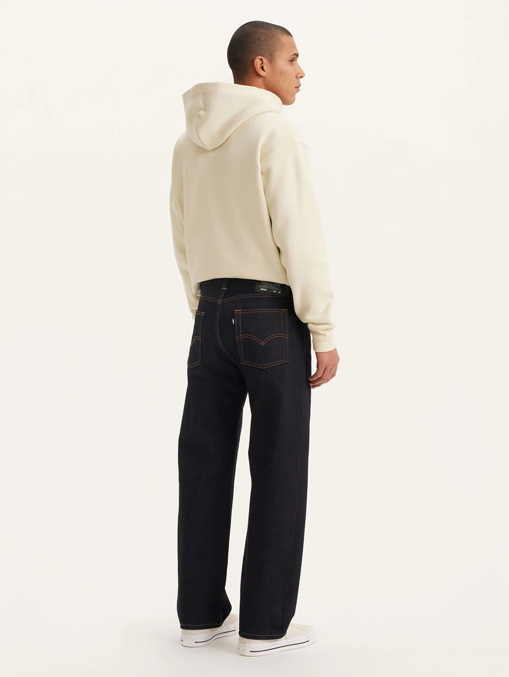 Men's Black Loose Fit Mid Rise Jeans - Image 3