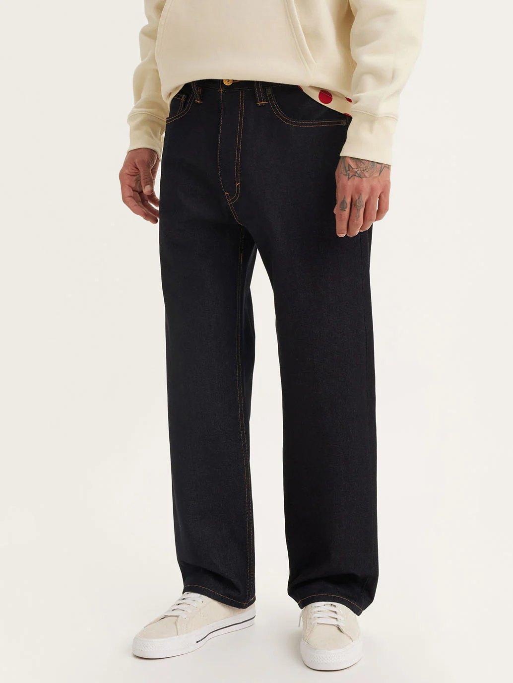 Men's Black Loose Fit Mid Rise Jeans - Image 8