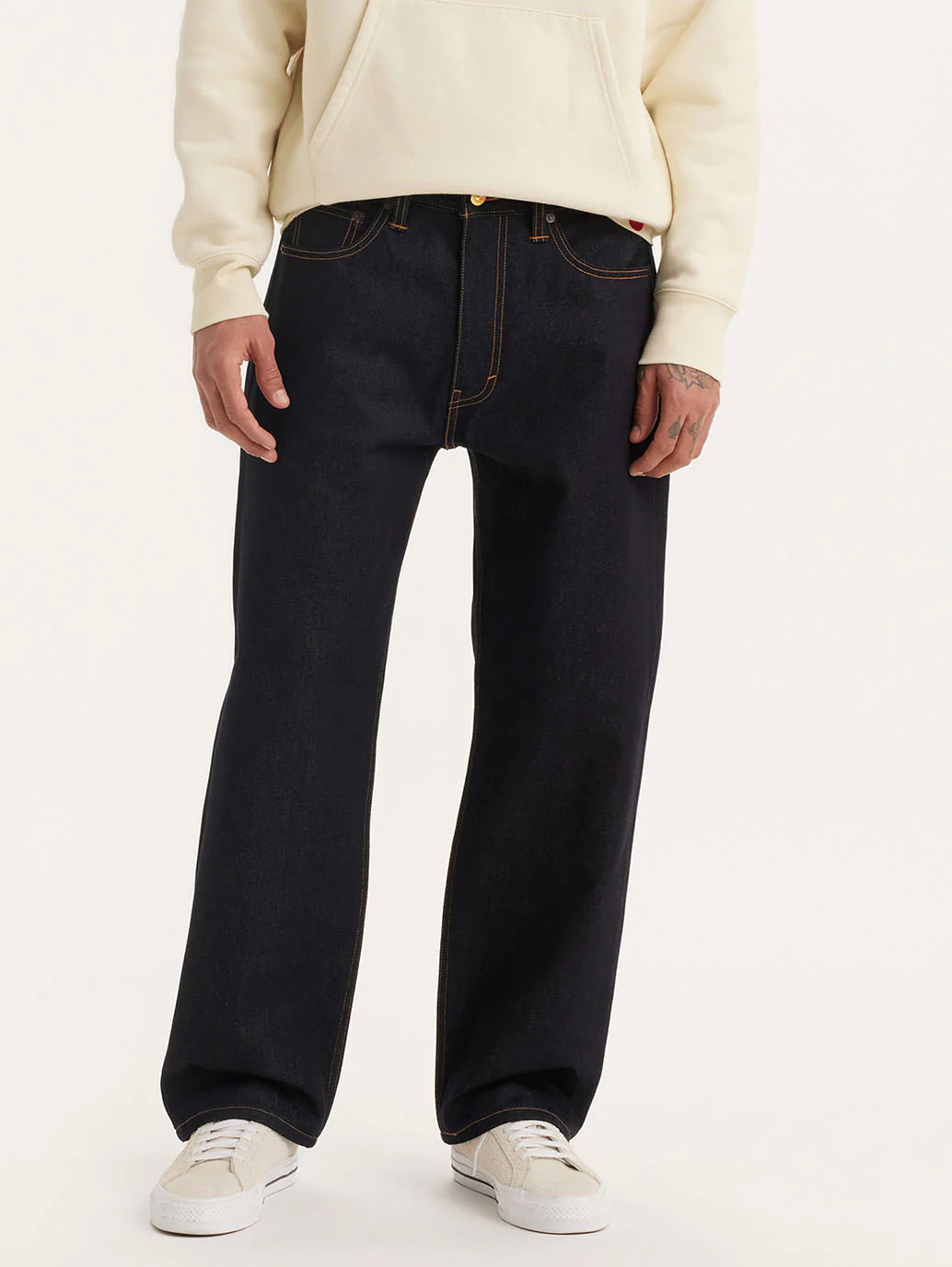 Men's Black Loose Fit Mid Rise Jeans - Image 9