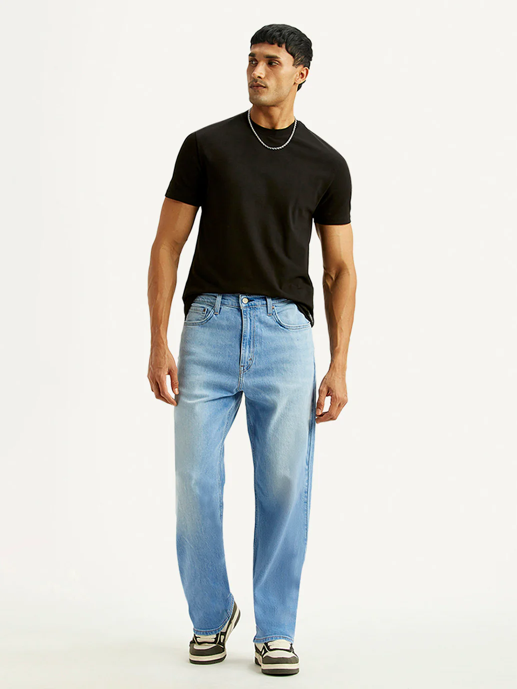 Men's 568 Light Blue Loose Fit Mid Rise Jeans