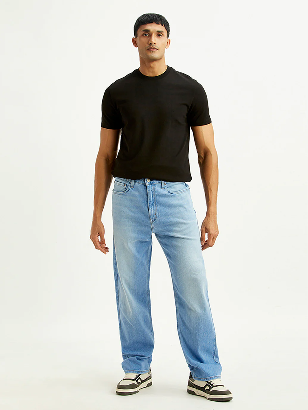 Men's 568 Light Blue Loose Fit Mid Rise Jeans - Image 7