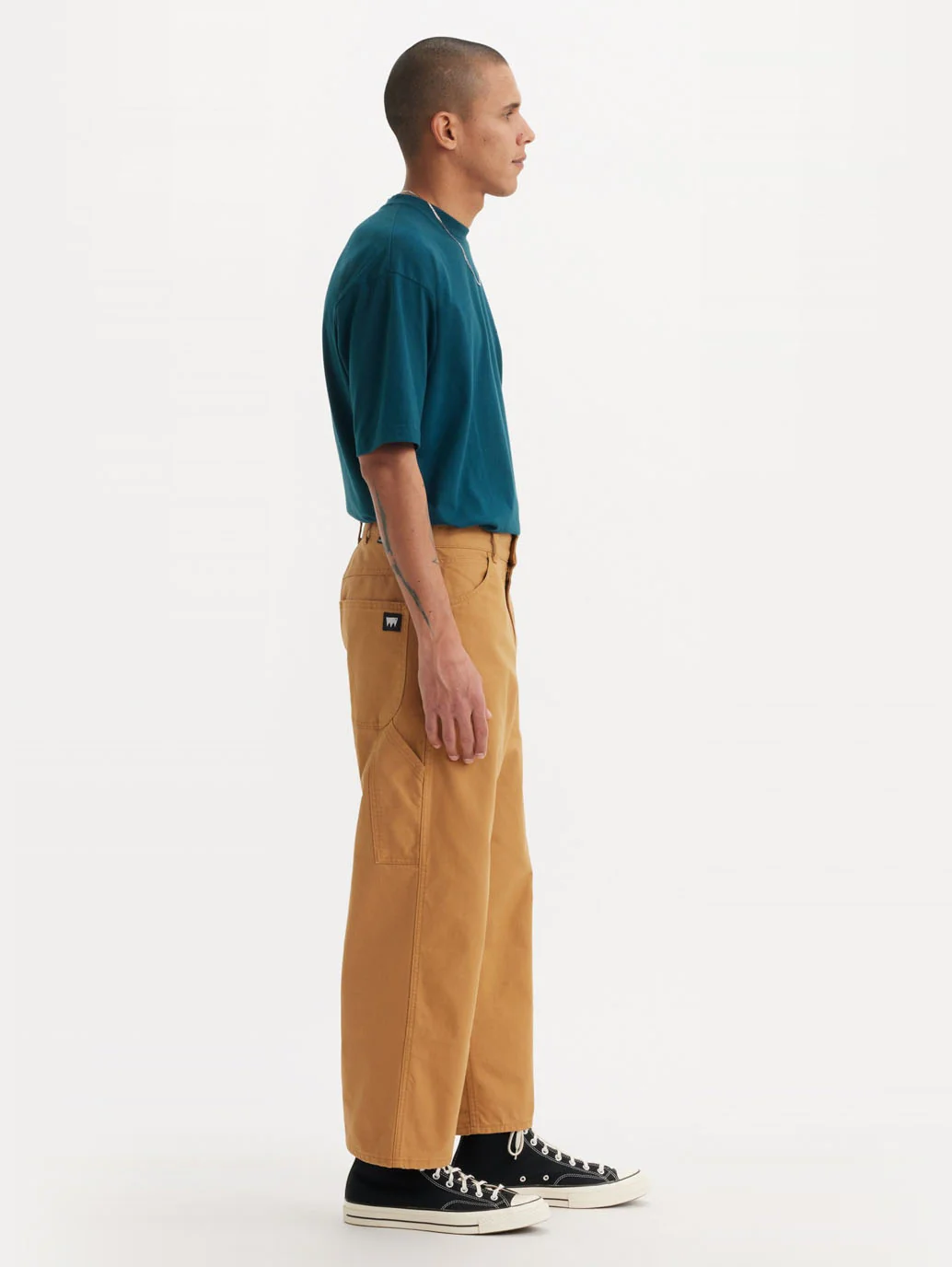 Men's Tan Brown Loose Fit Mid Rise Jeans - Image 2