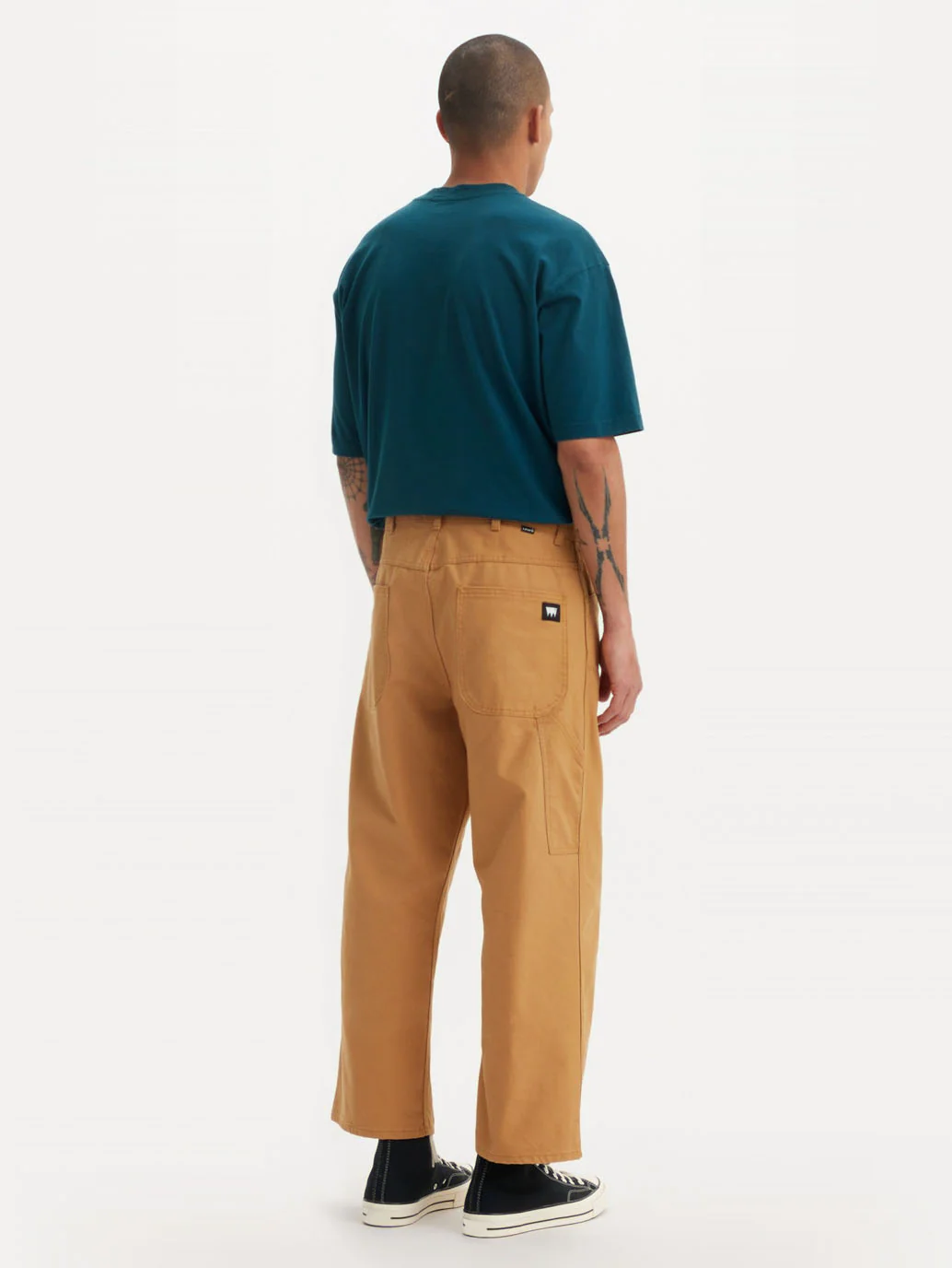 Men's Tan Brown Loose Fit Mid Rise Jeans - Image 3