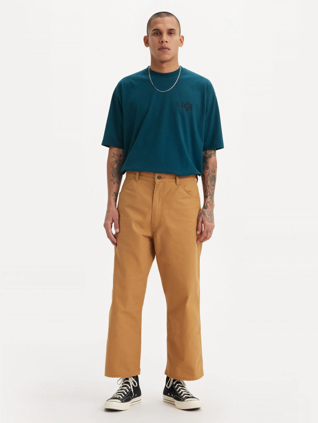 Men's Tan Brown Loose Fit Mid Rise Jeans - Image 6