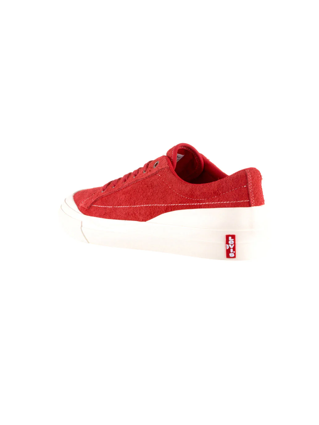 Men's Red & White Low Top Suede Casual Shoes - Image 2