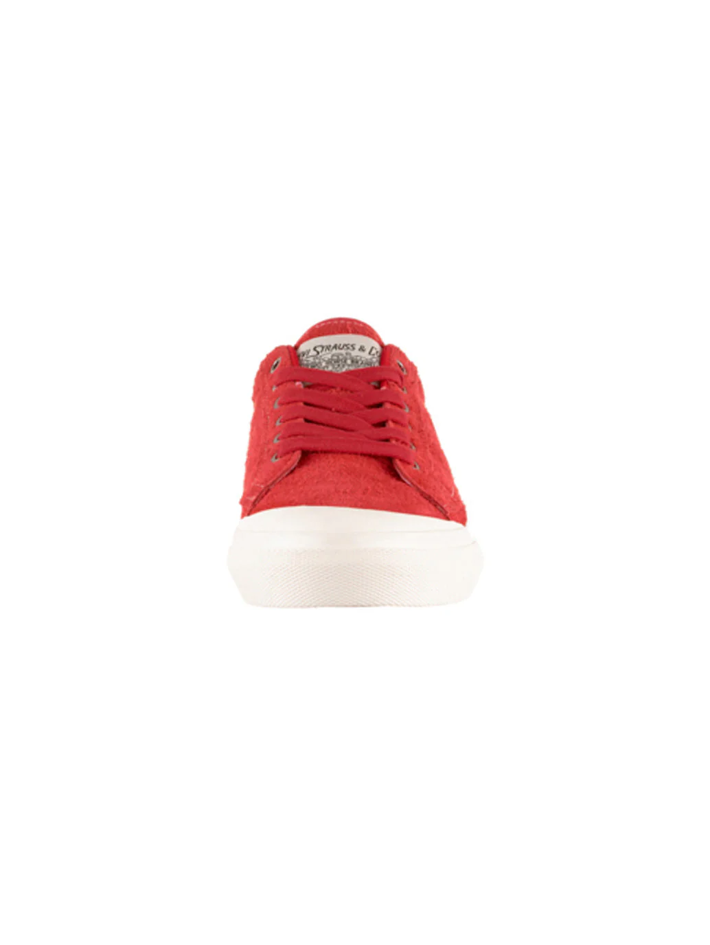 Men's Red & White Low Top Suede Casual Shoes - Image 3