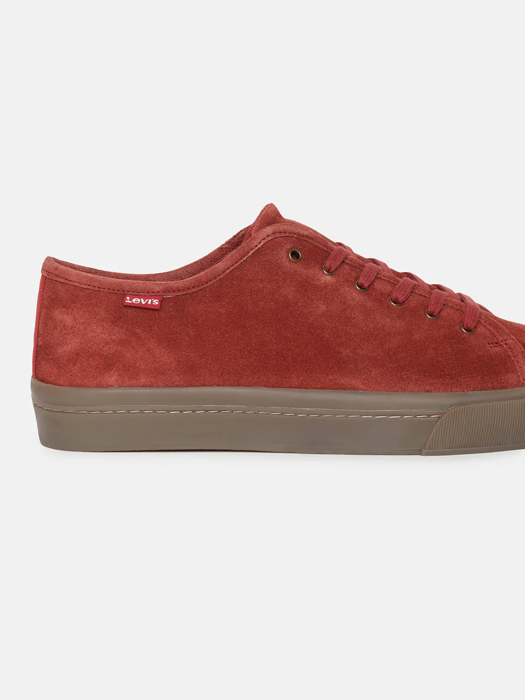Men's Maroon Solid Shoes - Image 2