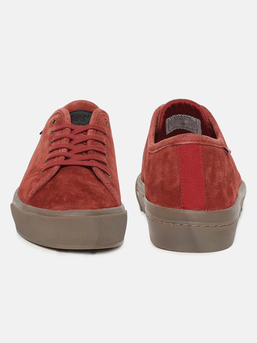 Men's Maroon Solid Shoes - Image 3