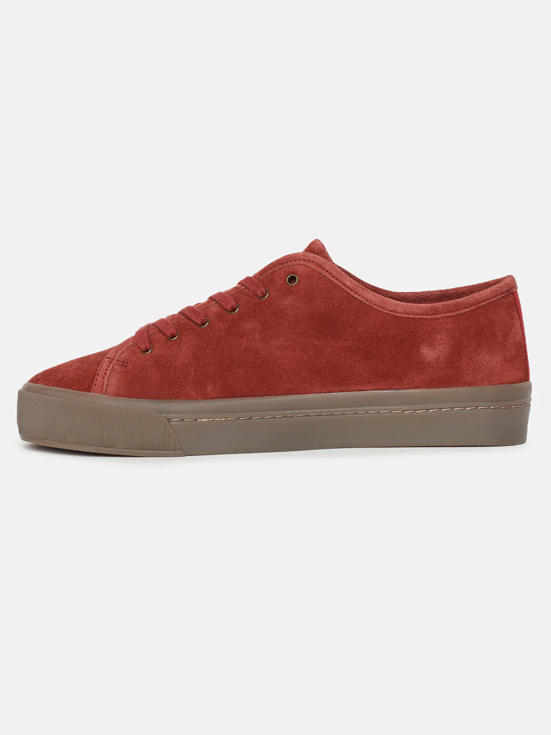 Men's Maroon Solid Shoes - Image 4