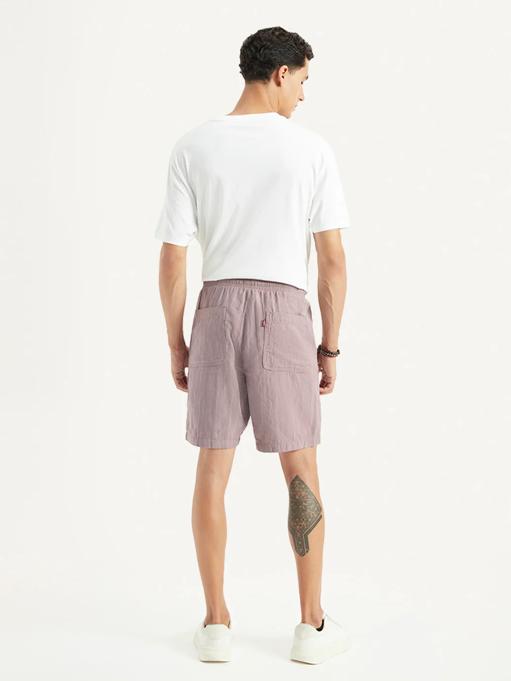 Men's Mauve Regular Fit Shorts - Image 4