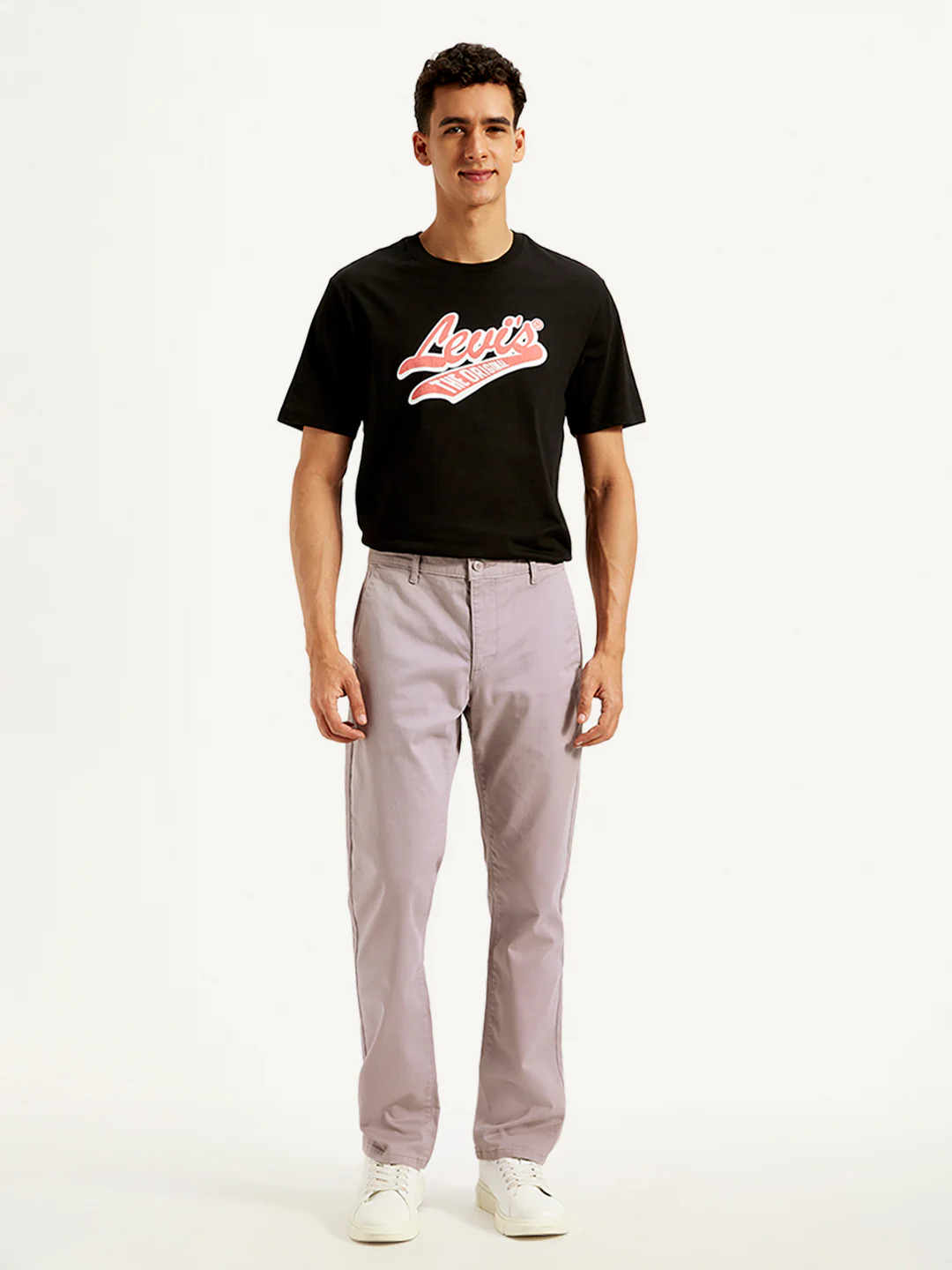 Men's Mauve Slim Fit Chinos - Image 2